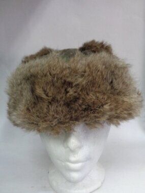 MINT NATURAL BROWN RABBIT & CLOTH HAT CAP MEN MAN SIZE 23"